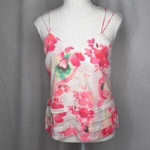 Candie's Women's Mirage Floral Pleated Cami Top Small